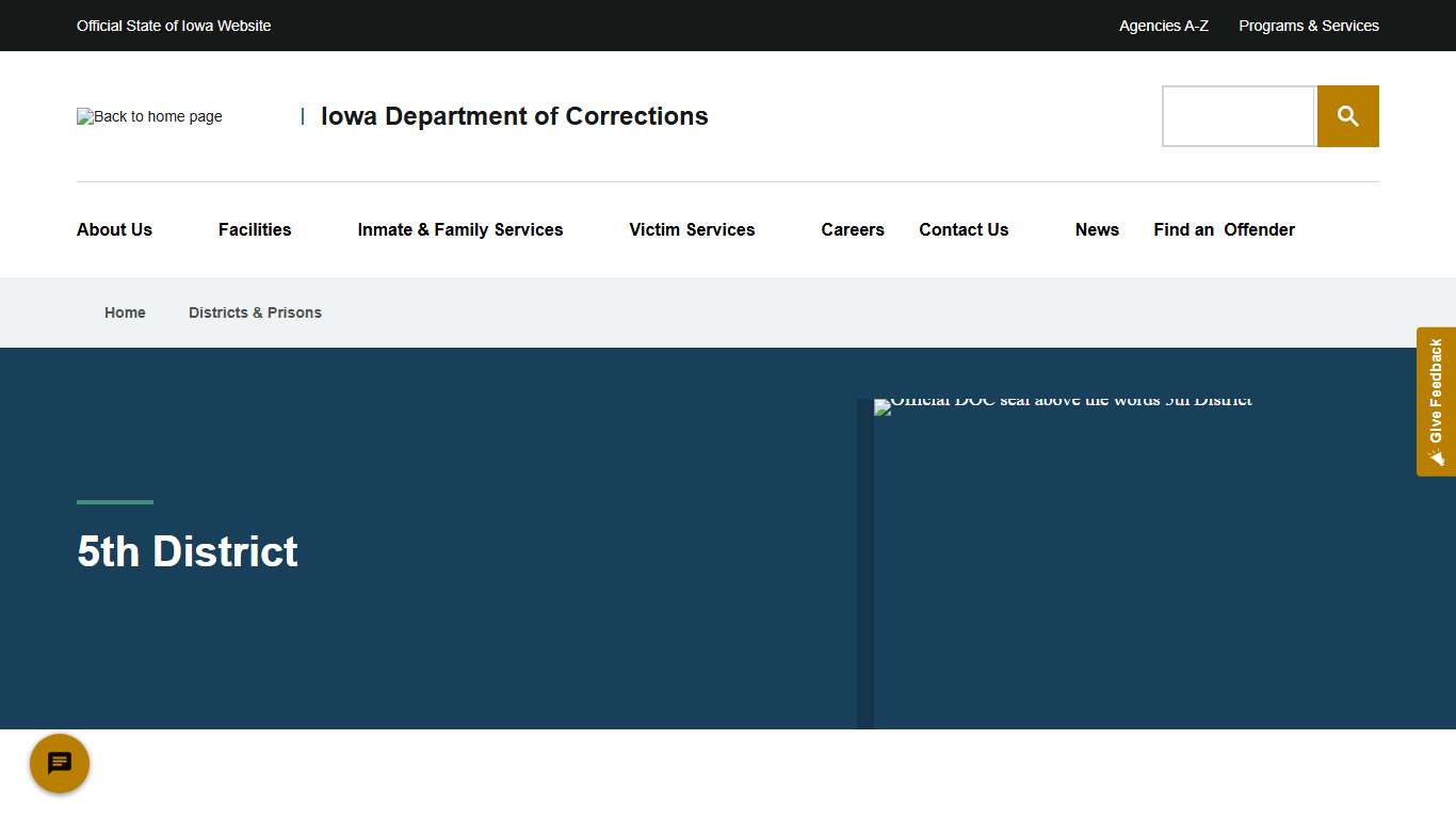 5th District | Iowa Department of Corrections